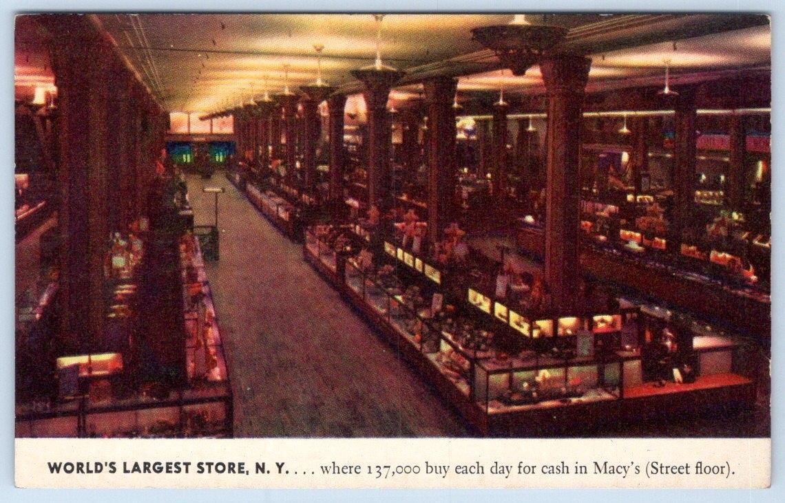 1939 MACY\'S WORLD\'S LARGEST STORE WHERE 137,000 BUY EACH DAY FOR CASH*POSTCARD