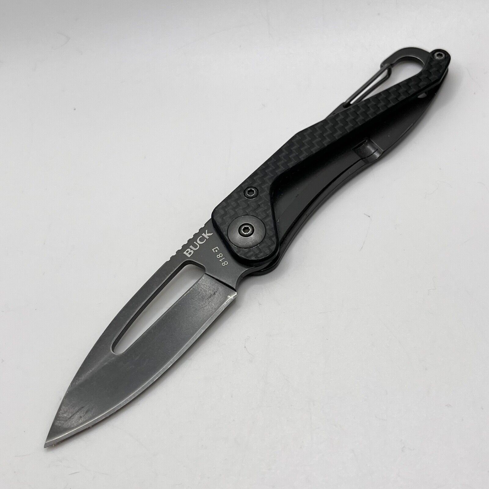 Buck 818 Apex Black Carbon Fiber Knife Discontinued Rare - Excellent condition