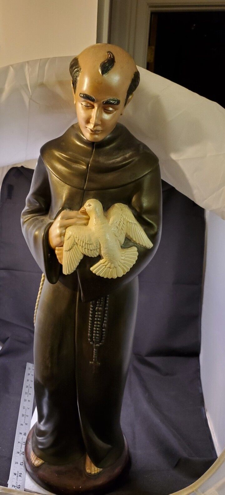 Vintage Atlantic Mold St. Francis Priest Figure 28\