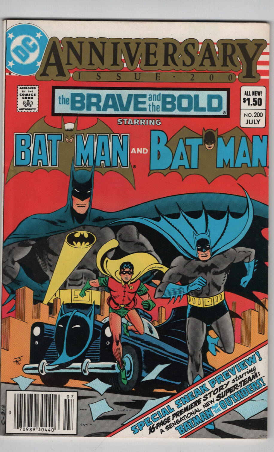 Brave and the Bold #200 1st Appearance Katana & Batman Outsiders DC Comic 1983