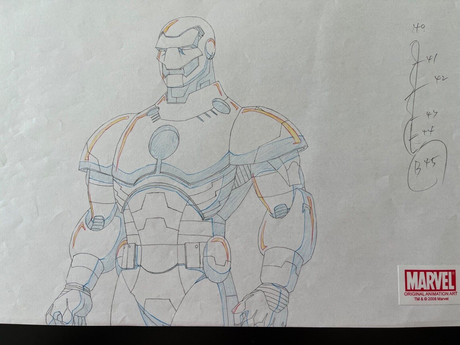 Iron Man Ultimate Avengers 2006 Movie Original Animation Art Animation Drawing