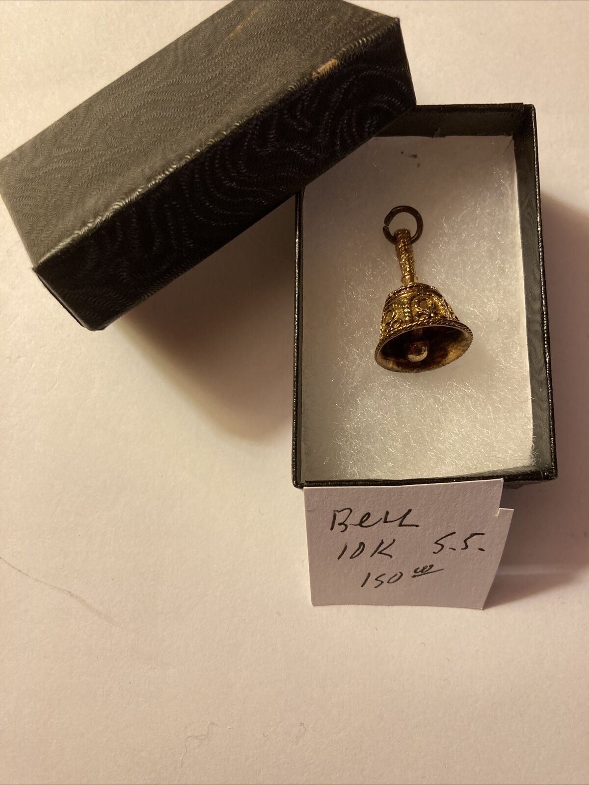 10k Gold Pendant Bell. Real Golden 70s Vintage. Gold Jewelry Charm. Gold Pendant