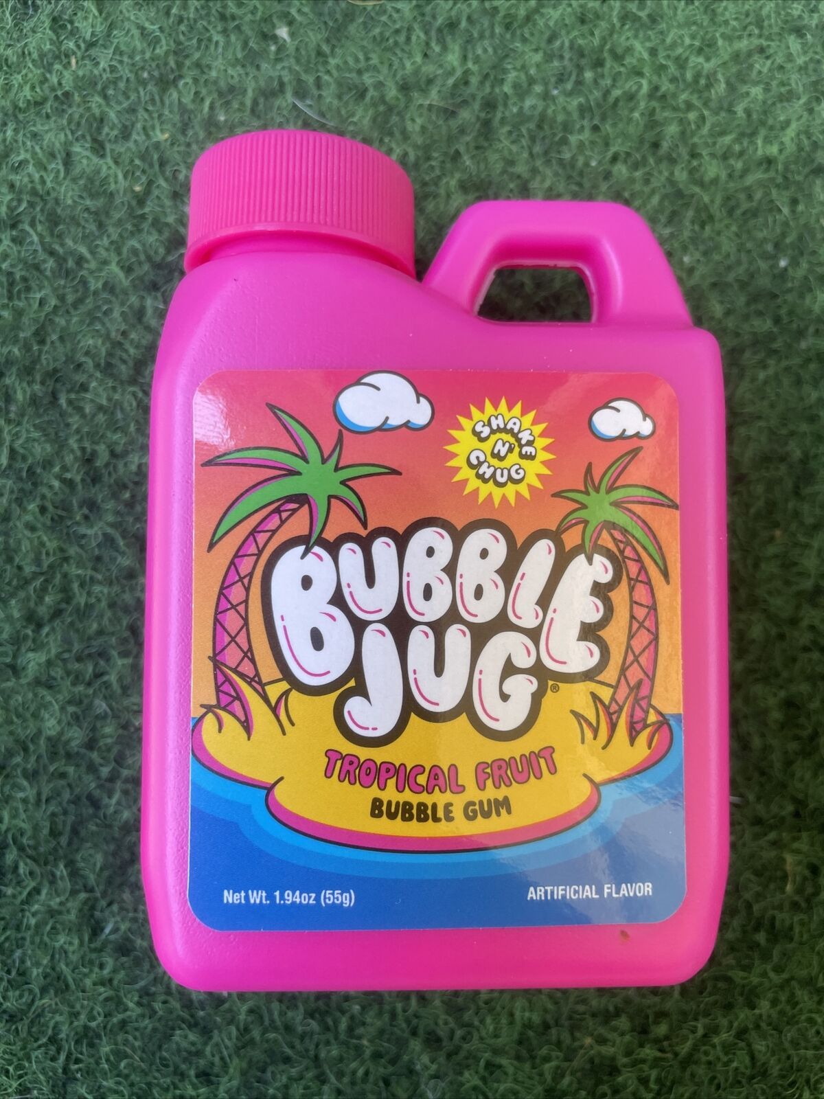 NEW SEALED - BUBBLE JUG Tropical Fruit Bubble gum 90s Gum Pink Bottle