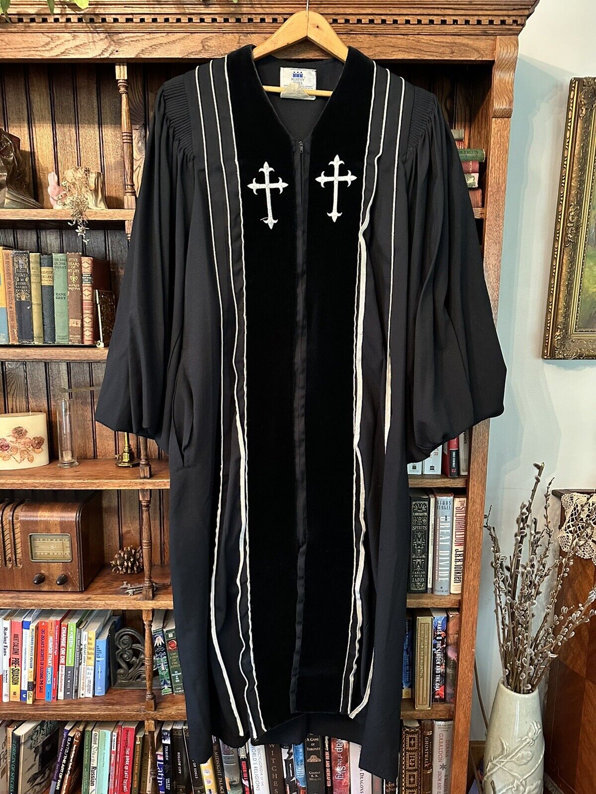Vintage Murphy Robes Velvet Catholic Clergy Pulpit Robe Christian Priest
