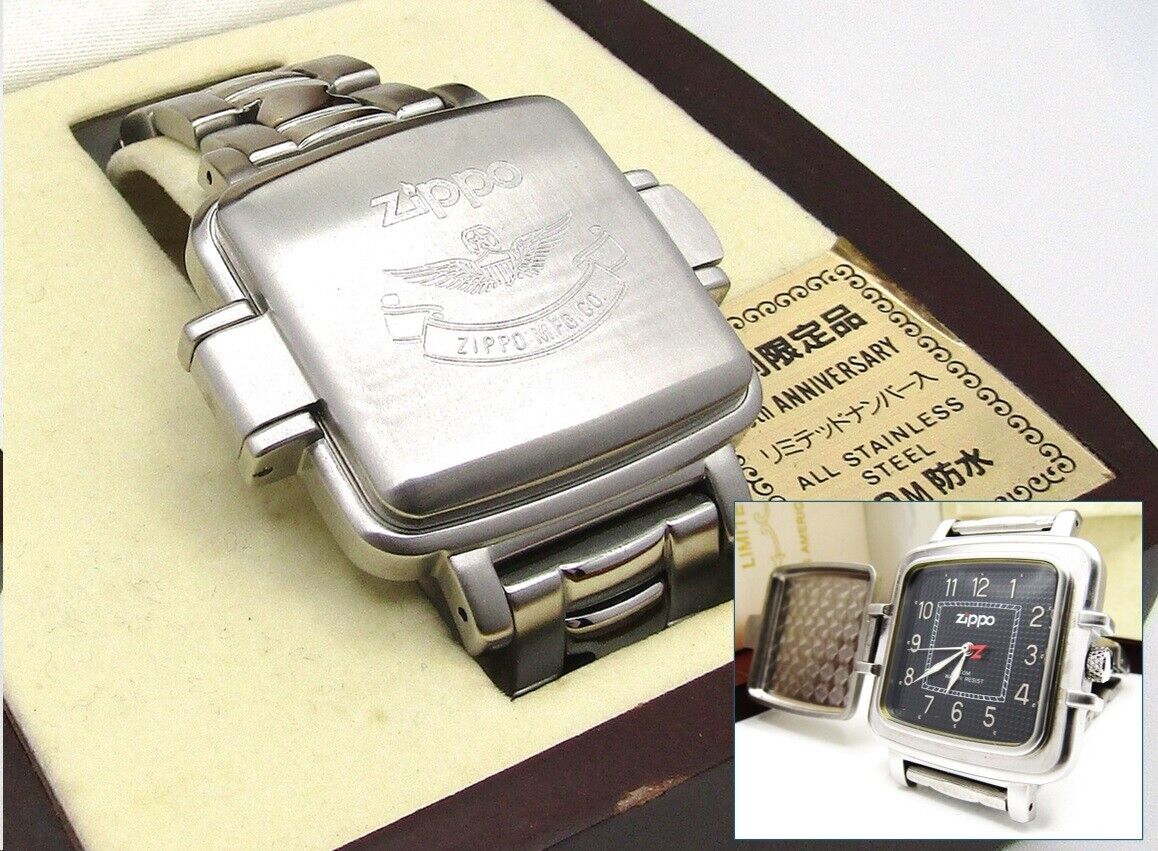 Zippo Wristwatch Watch Limited No.0018 running 2003 Rare