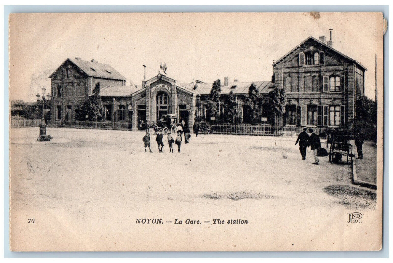 Noyon Hauts De France Oise France Postcard The Station c1910 Unposted