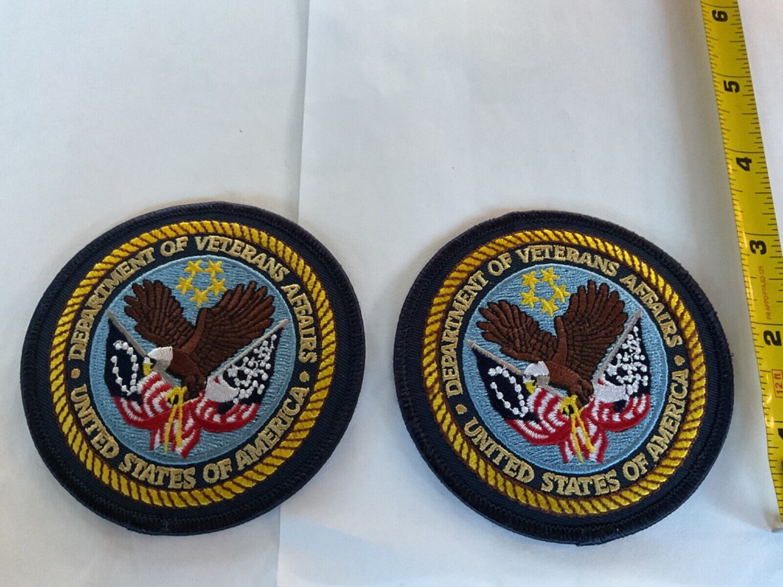 Department Of Veterans Affairs Hat,vest,jacket size collectible patch 2 pieces