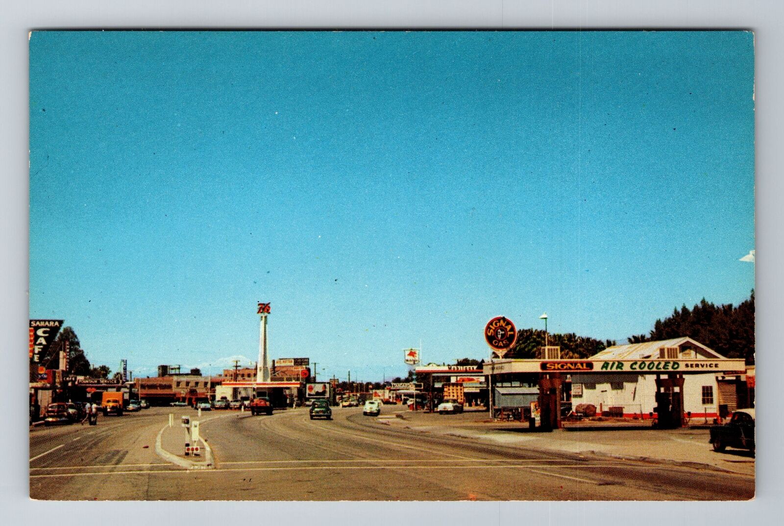 Indio CA-California, Main Street, Antique, Vintage Souvenir Postcard