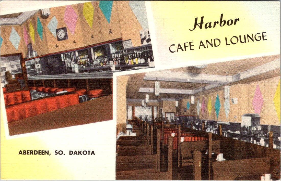 Aberdeen, SD South Dakota  HARBOR CAFE & LOUNGE Restaurant~Bar ROADSIDE Postcard