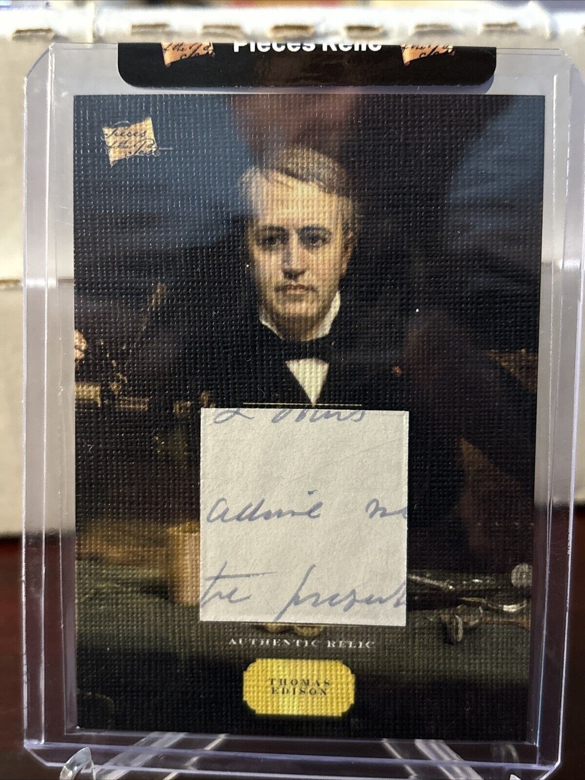 Thomas Edison 2023 Pieces Of The Past  CANVAS-TE Handwritten Relic