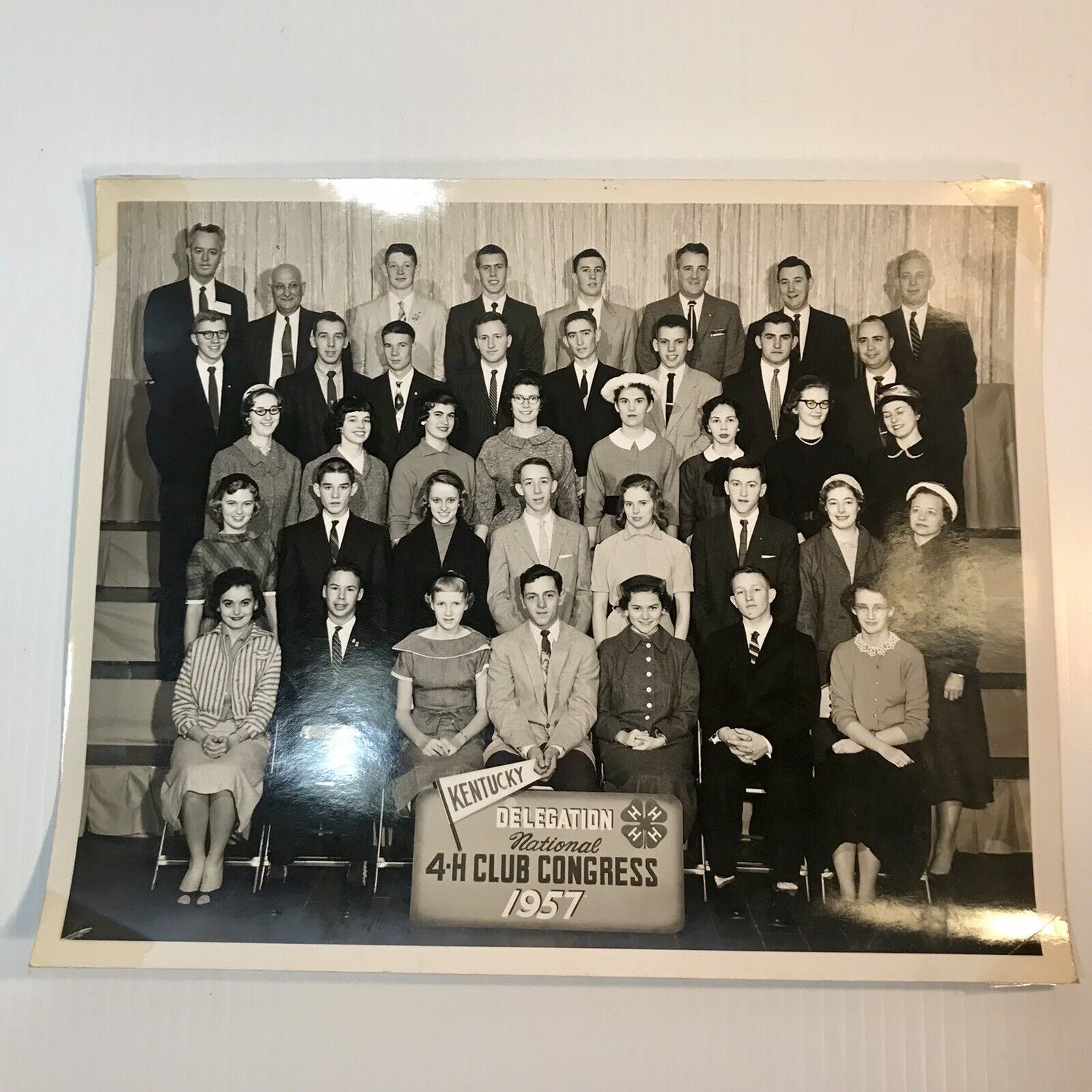 1957 National 4-H Congress Kentucky Delegation Group Photo 8x10 Chicago IL