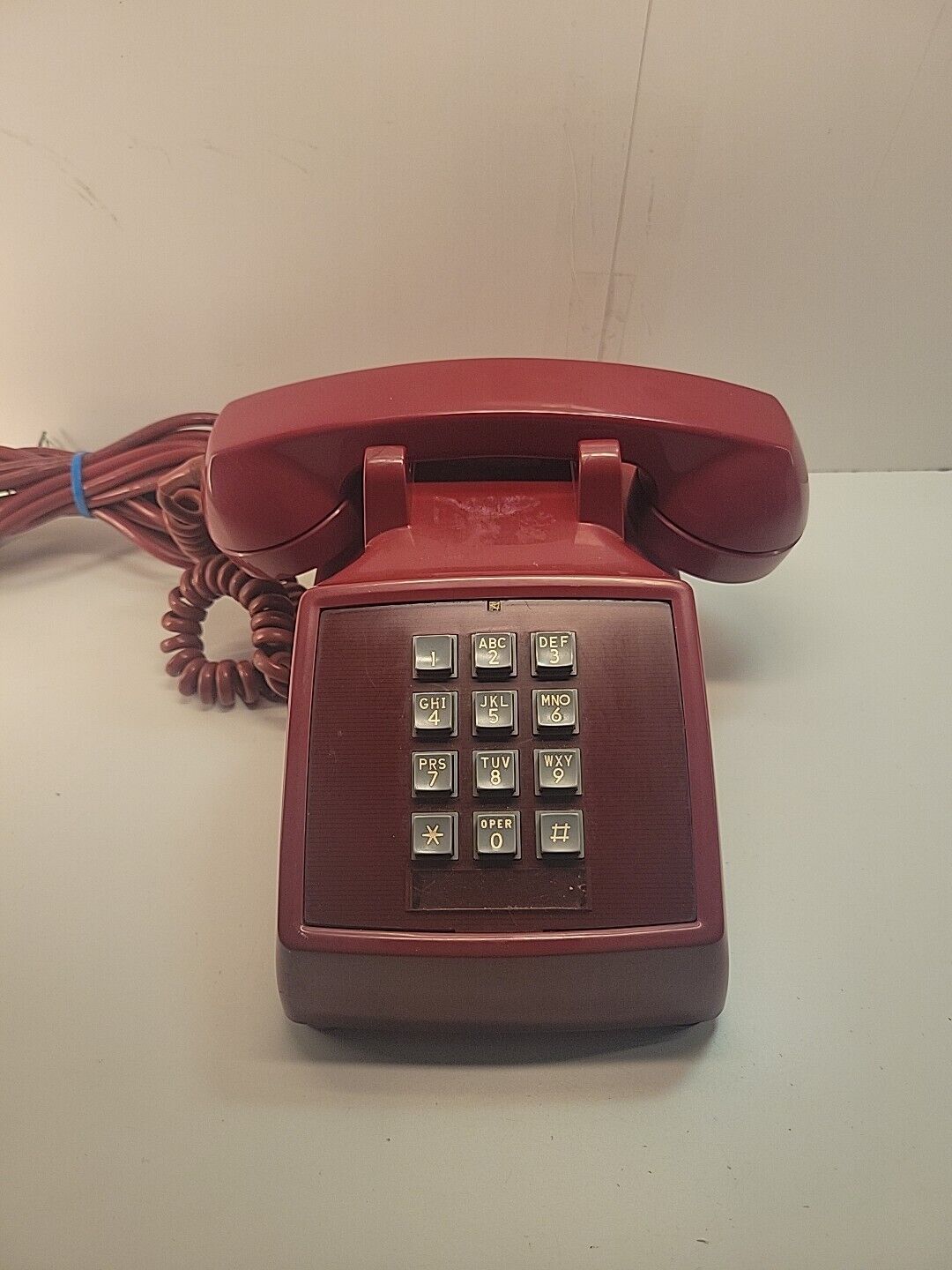 WESTERN ELECTRIC BELL SYSTEMS RED Push Button Telephone Home Decor