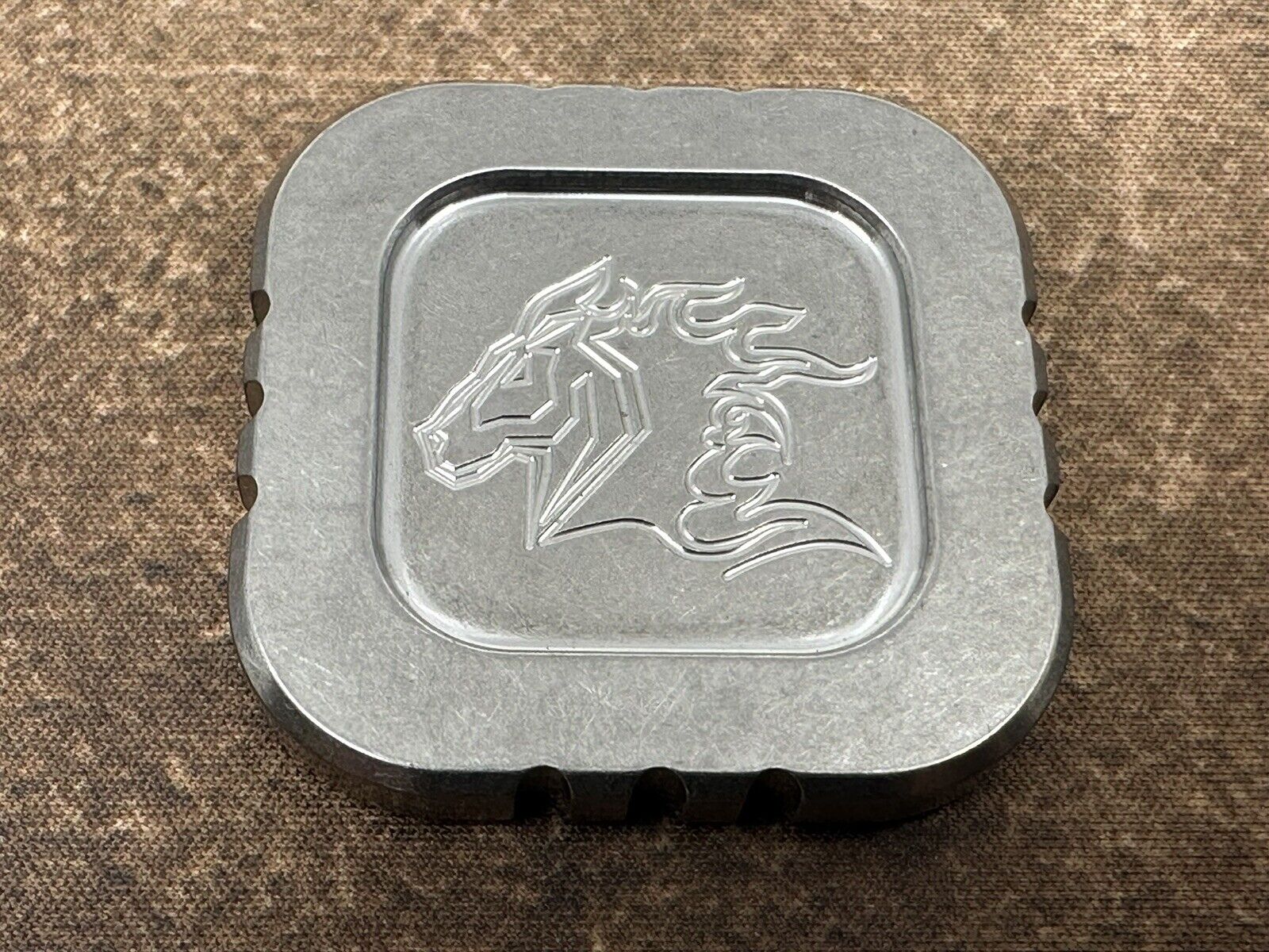 Brand New Hinderer Steel Flame Stone Wash Challenge Coin Filler Tab
