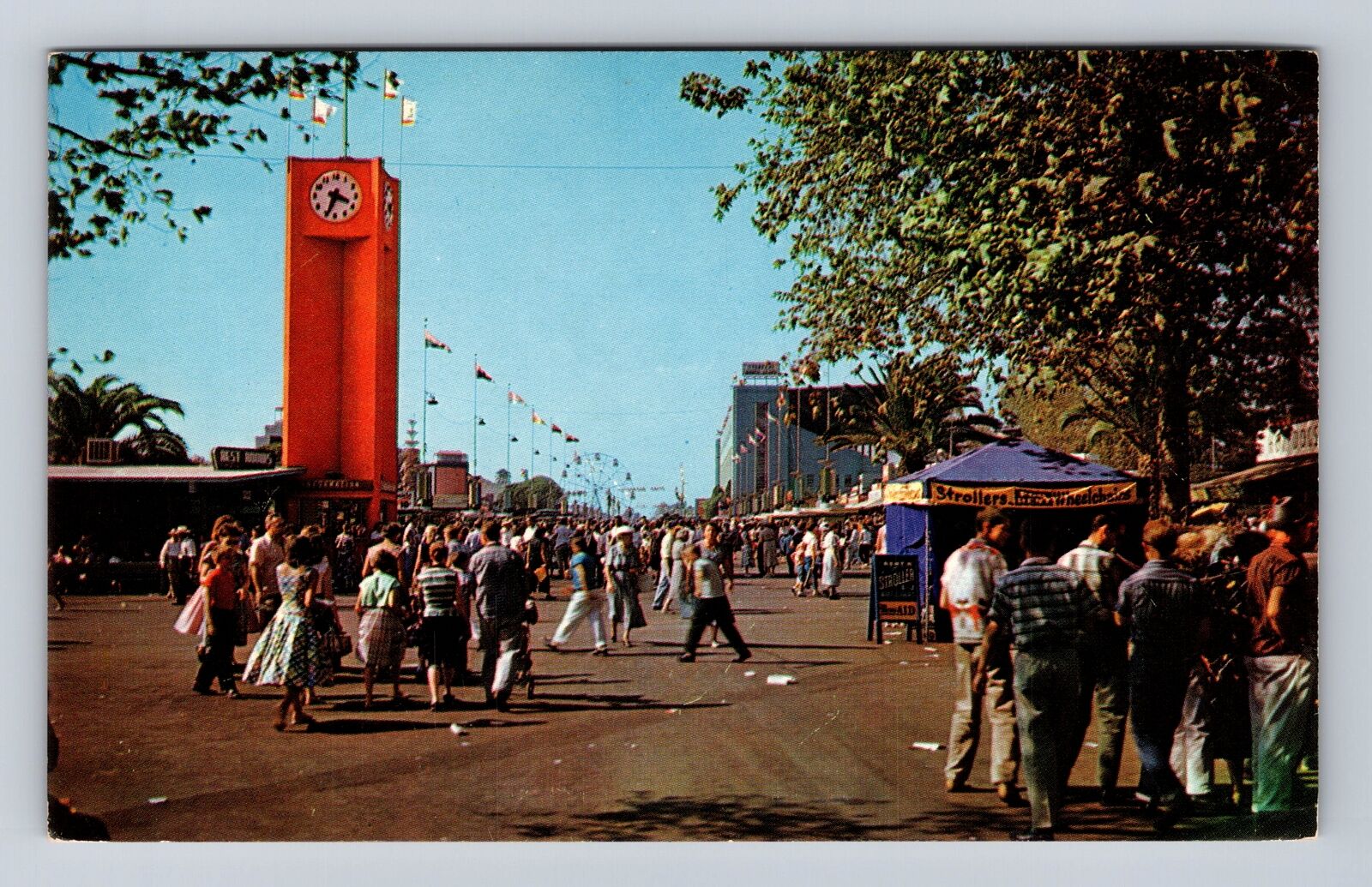 Pomona CA-California, Crowd At Los Angeles County Fair, Vintage Postcard