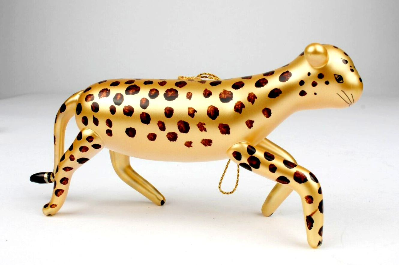 Soffieria De Carlini Leopard Glass Christmas Ornament
