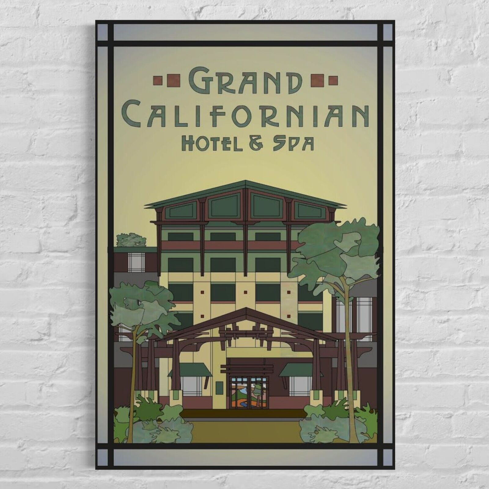 Disneyland Report Grand Californian Hotel   Resort Poster Art