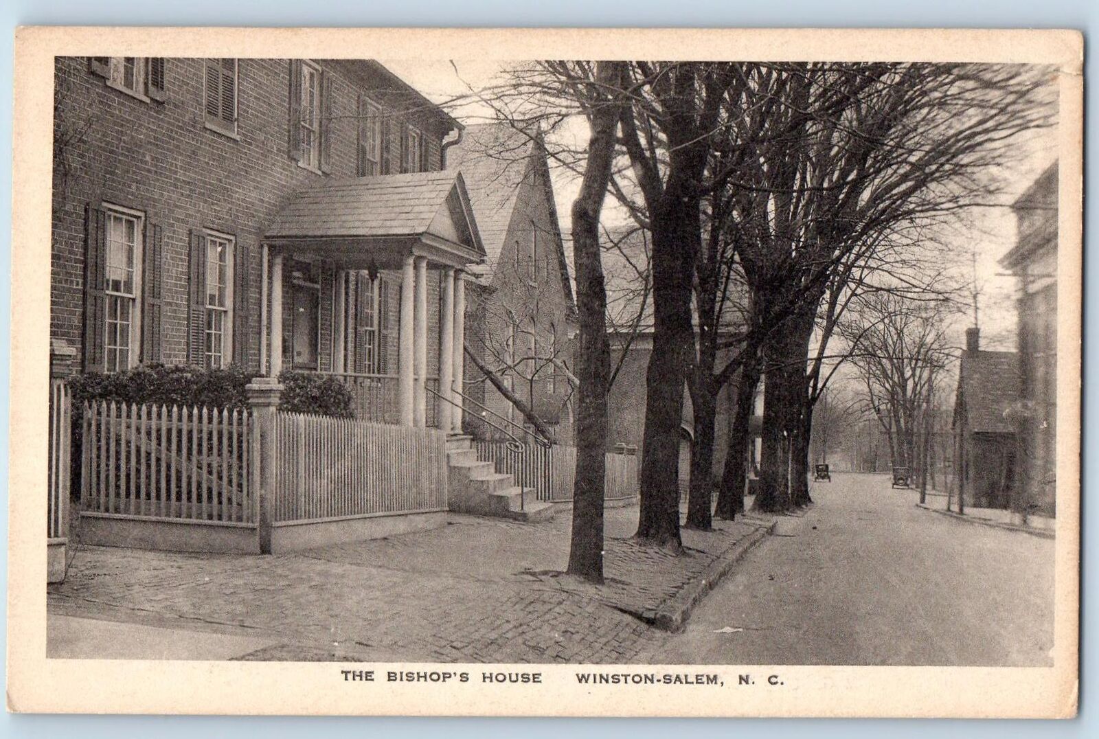 Salem North Carolina NC Postcard The Bishop\'s House Winston c1920s Antique Trees