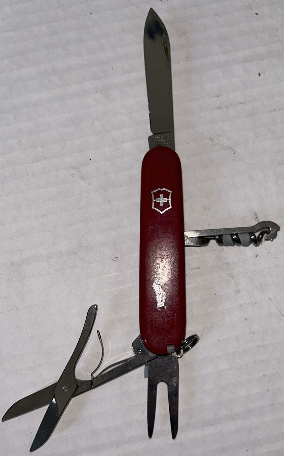 Victorinox Golfer Swiss Army Pocket Knife Red 91MM - Rare Retired - 5048