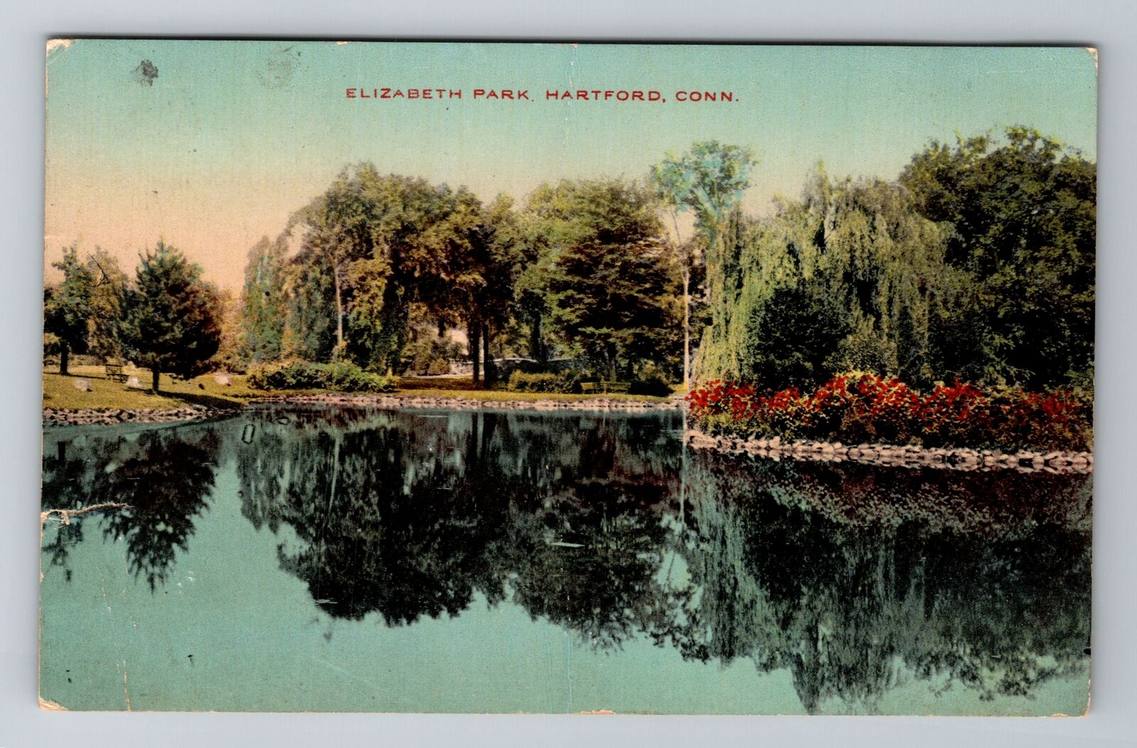 Hartford CT-Connecticut, Elizabeth Park, Antique, Vintage c1913 Postcard