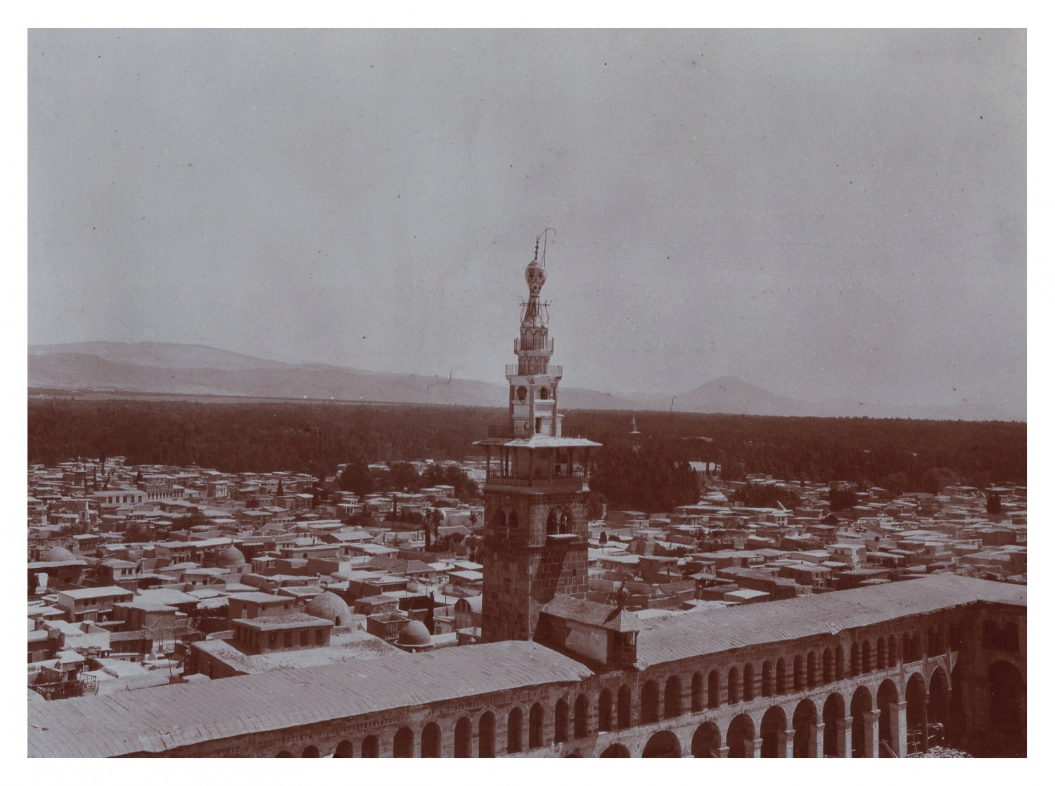 Syria, Damascus, Panoramic View, Vintage Print, circa 1900 Vintage Print Le