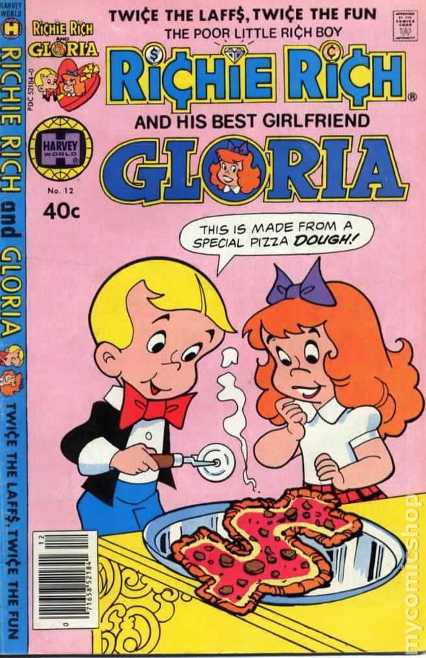 Richie Rich and Gloria #12 VG 1980 Stock Image Low Grade