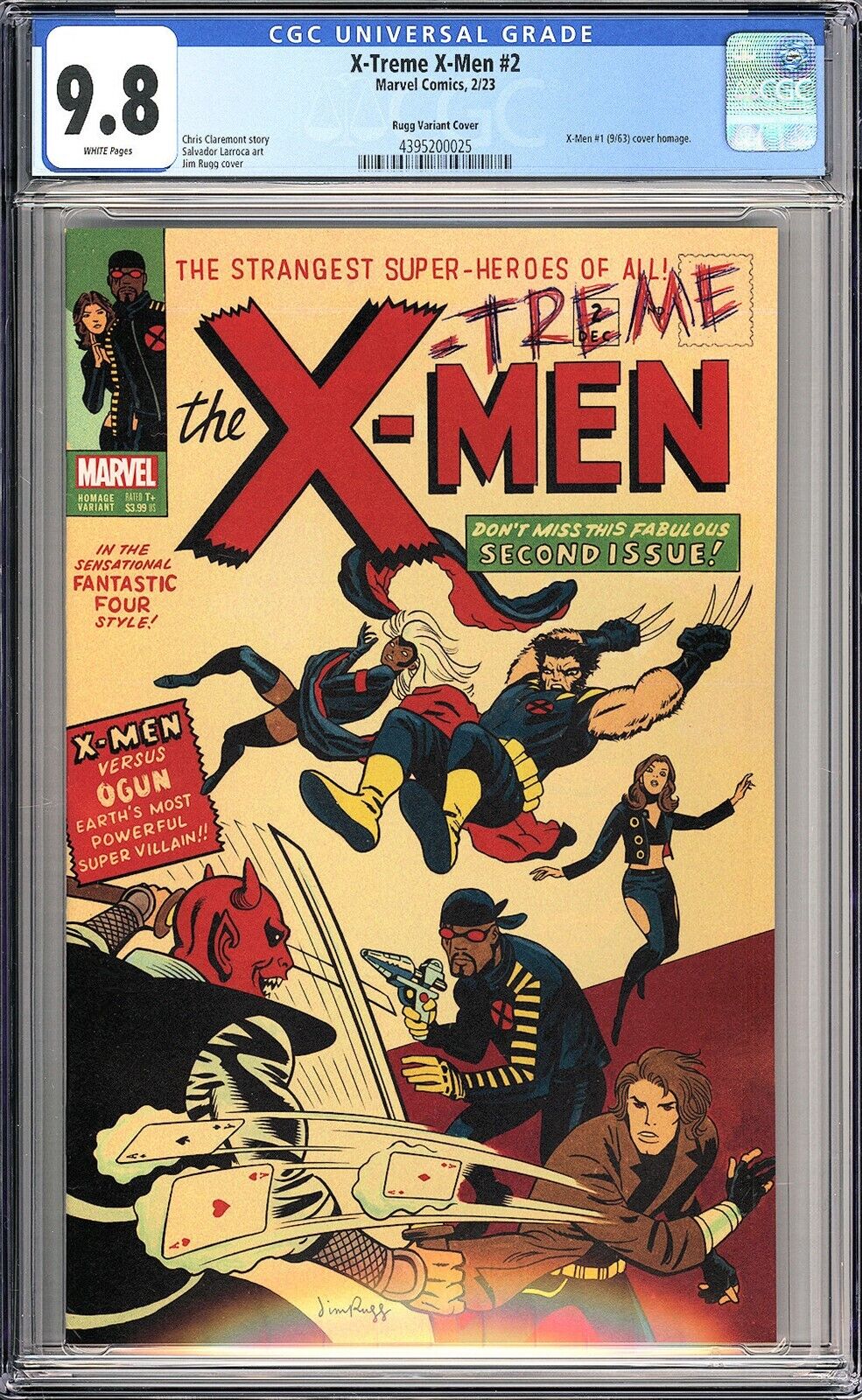X-Treme X-Men #2 Jim Rugg Variant - CGC 9.8