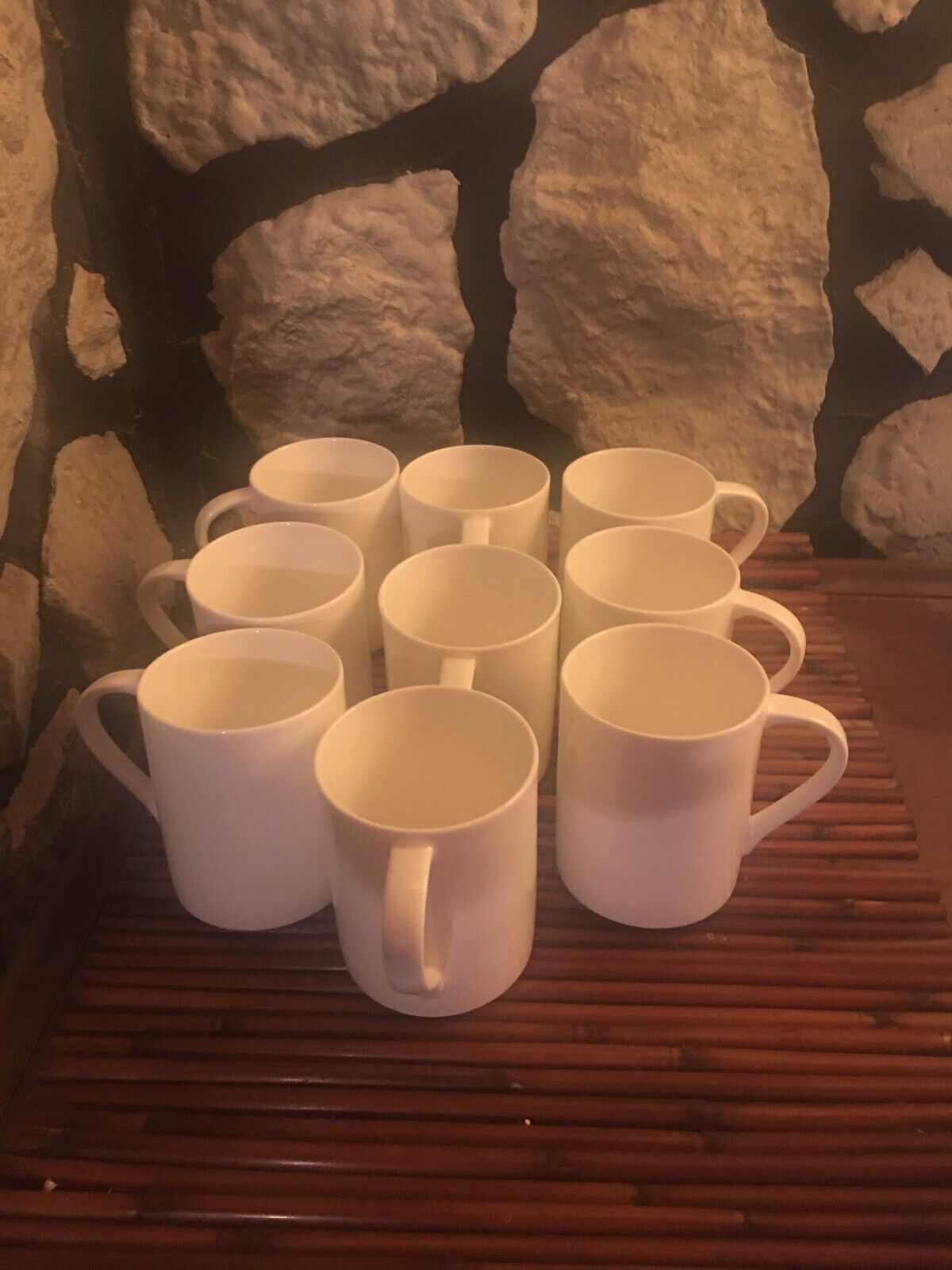 Mikasa Mugs Elegance White Lot of 7 Mikasa Cups NEW