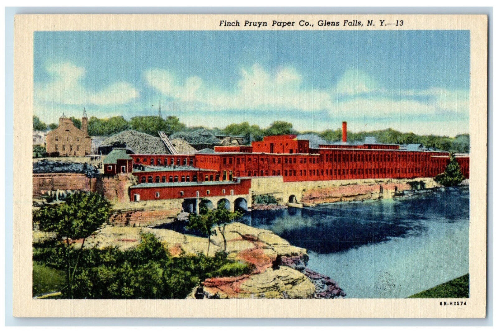 c1930\'s Finch Pruyn Paper Co. Glens Falls New York NY Vintage Postcard