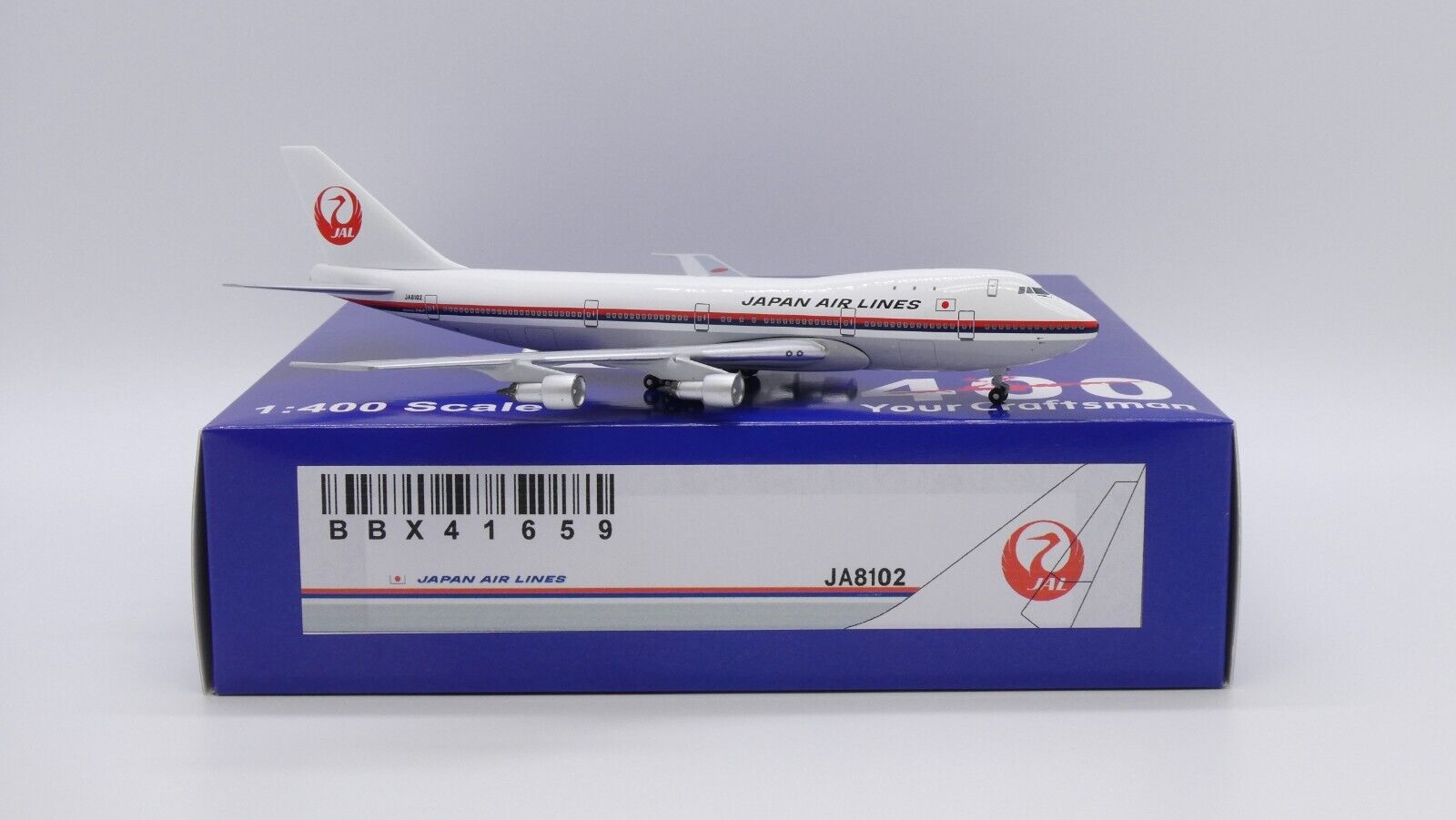 Japan Airlines B747-100 Reg: JA8102 1:400 Aeroclassics Diecast BBX41659 (HK)