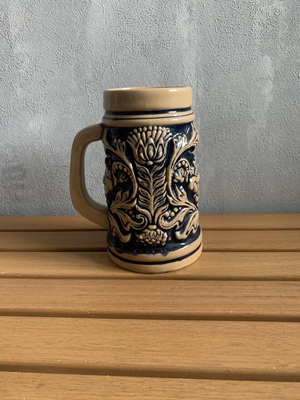 Vintage beautiful Soviet ceramic mug for beer USSR Ukraine LKSF rare
