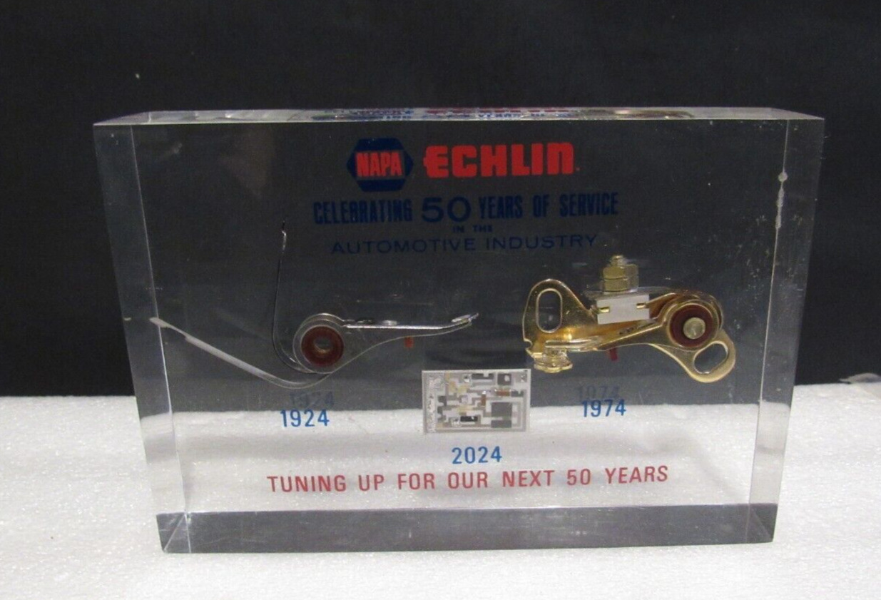NAPA Echlin Celebrating 50 Years Acrylic Display with Embedded Points 1924-2024