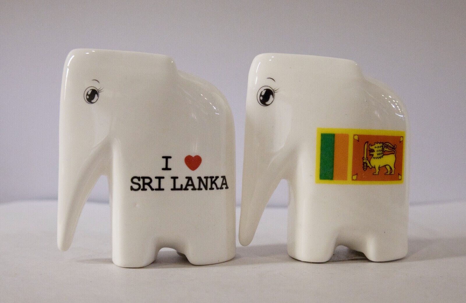 Elephant Salt And Pepper Shakers  - Modern ceramic elephant pair Home Decor