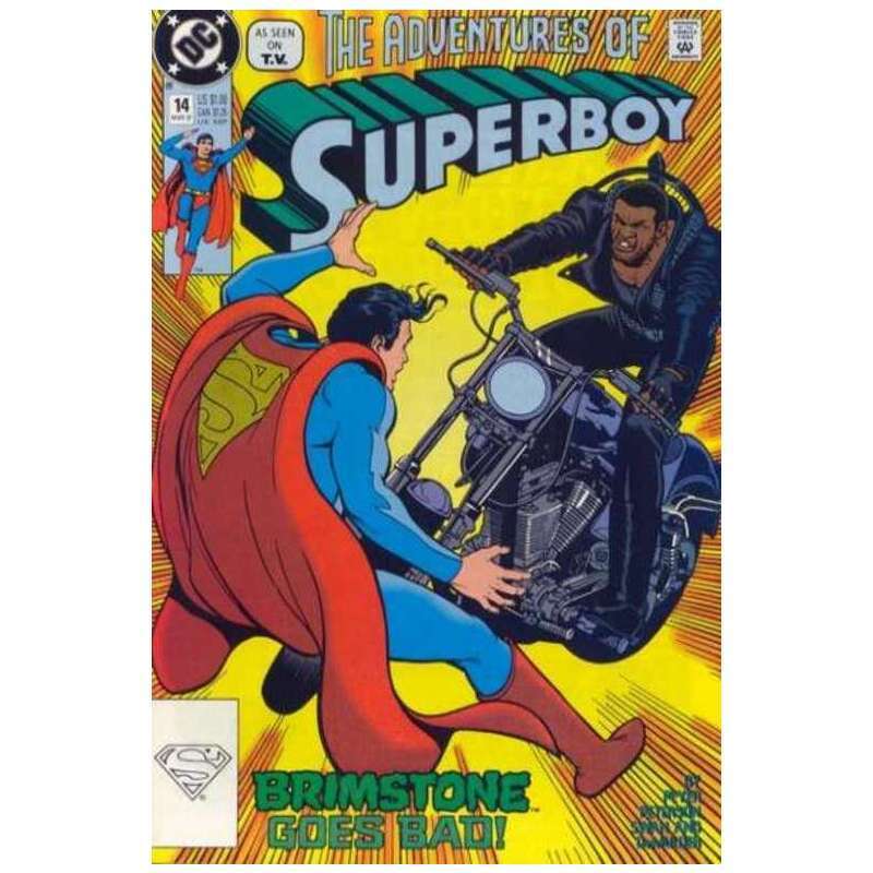 Superboy #14 1990 series DC comics NM Full description below [e@