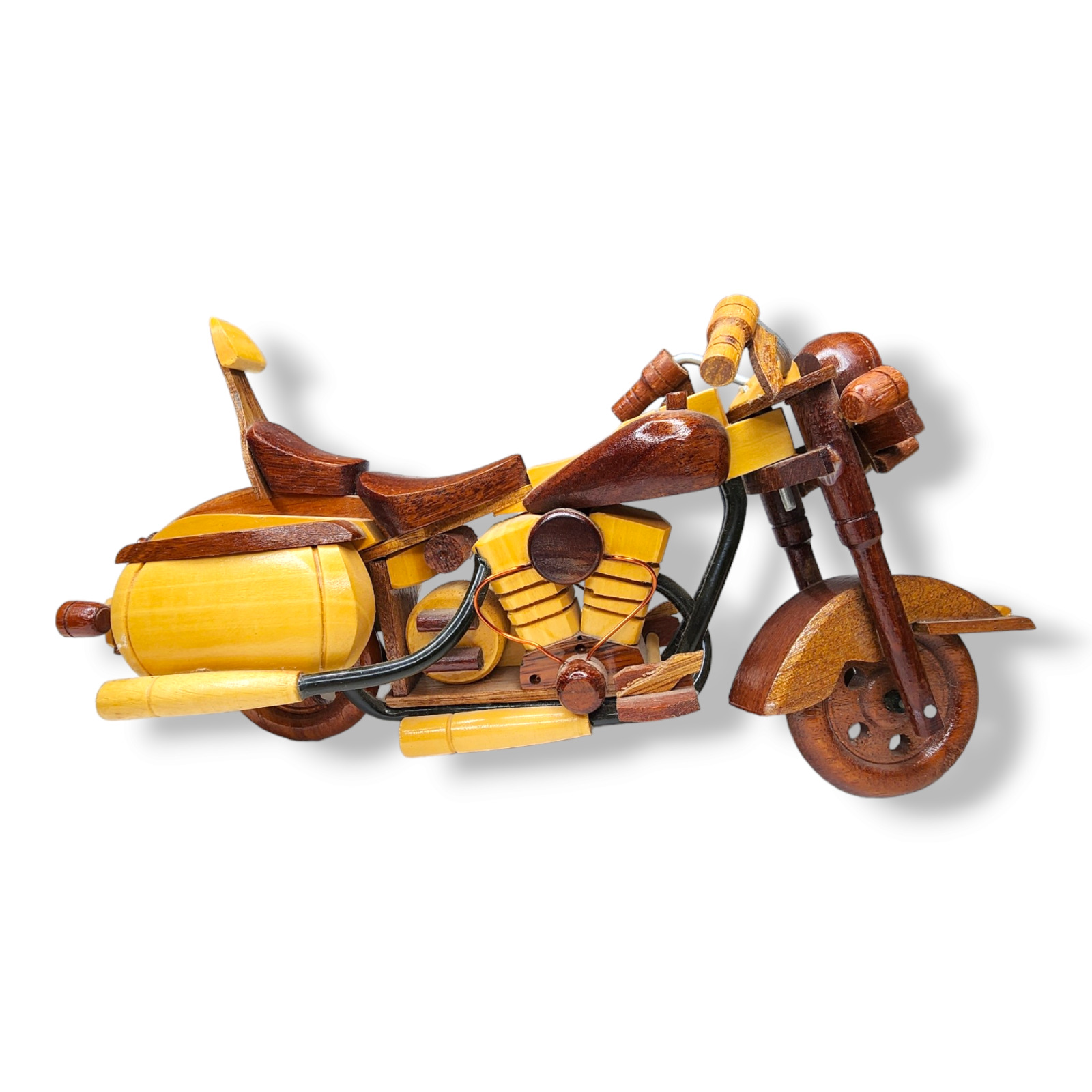 Artisan Handmade Wooden Motorcycle Replica