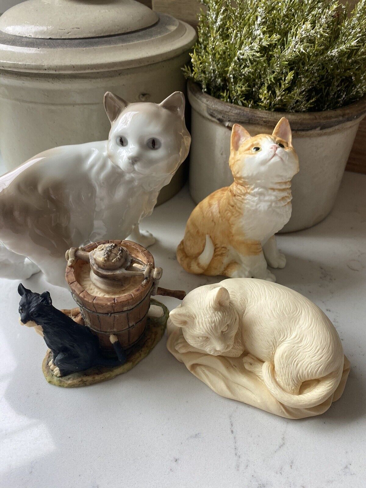 Vintage Cat Figurines Lot
