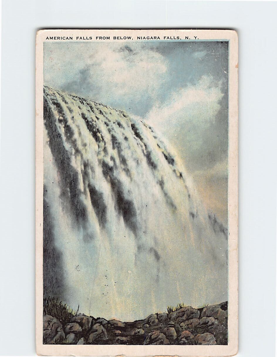 Postcard American Falls From Below, Niagara Falls, New York