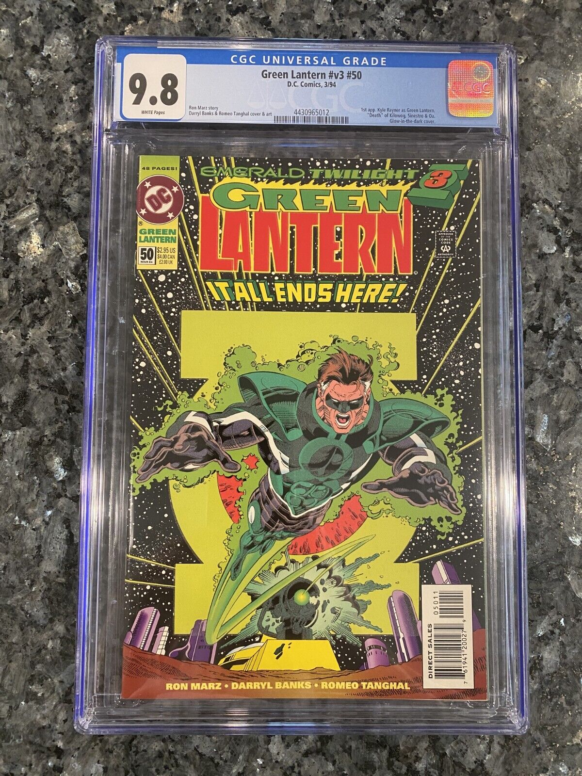 Green Lantern #50 (v3) - CGC 9.8 White Pages - Glow-in-the-Dark Cover