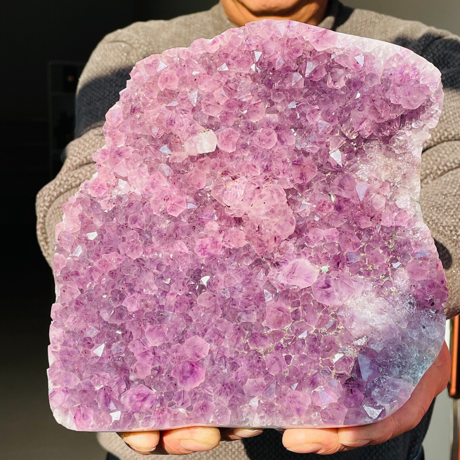 6.34lb Large Natural Purple Amethyst Quartz Crystal Cluster Rough Specimen