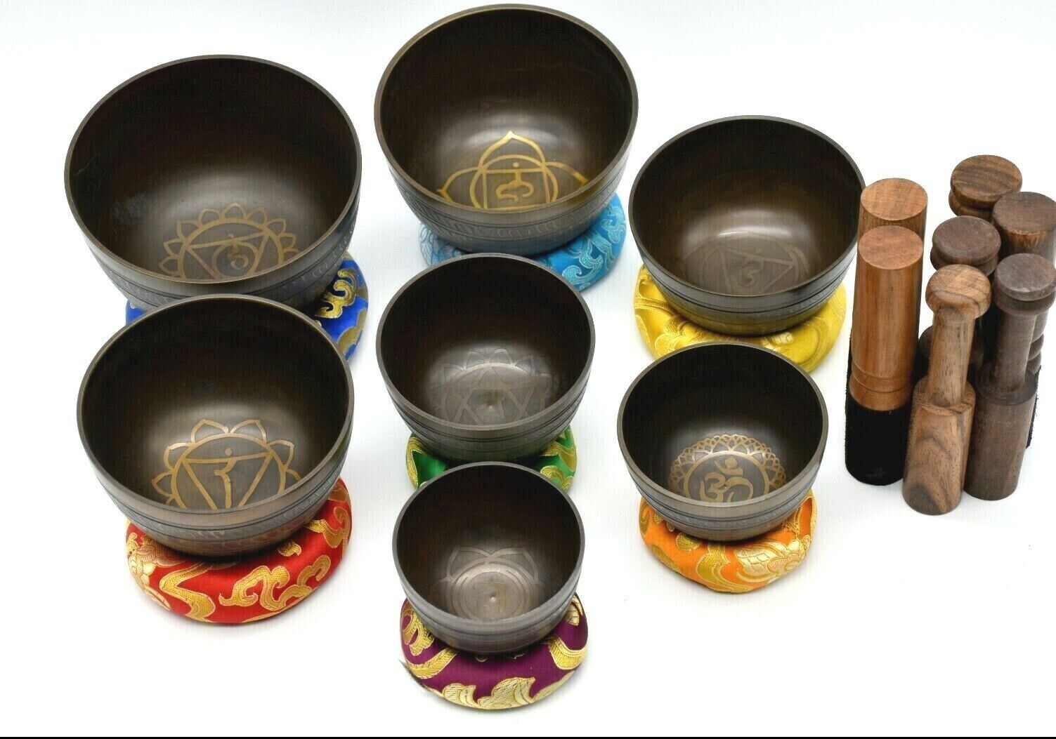 singing bowl set of seven-Chakra balancing singing Bowls Set-7 Set all In One