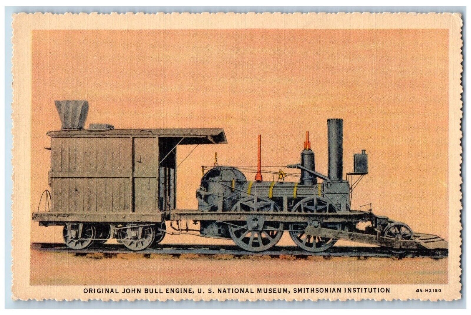 Original John Bull Engine Postcard US National Museum Smithsonian Institution