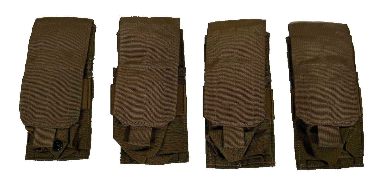 New  4 ea. USMC Military Eagle Industries Single Double Mag Pouch Coyote Brown