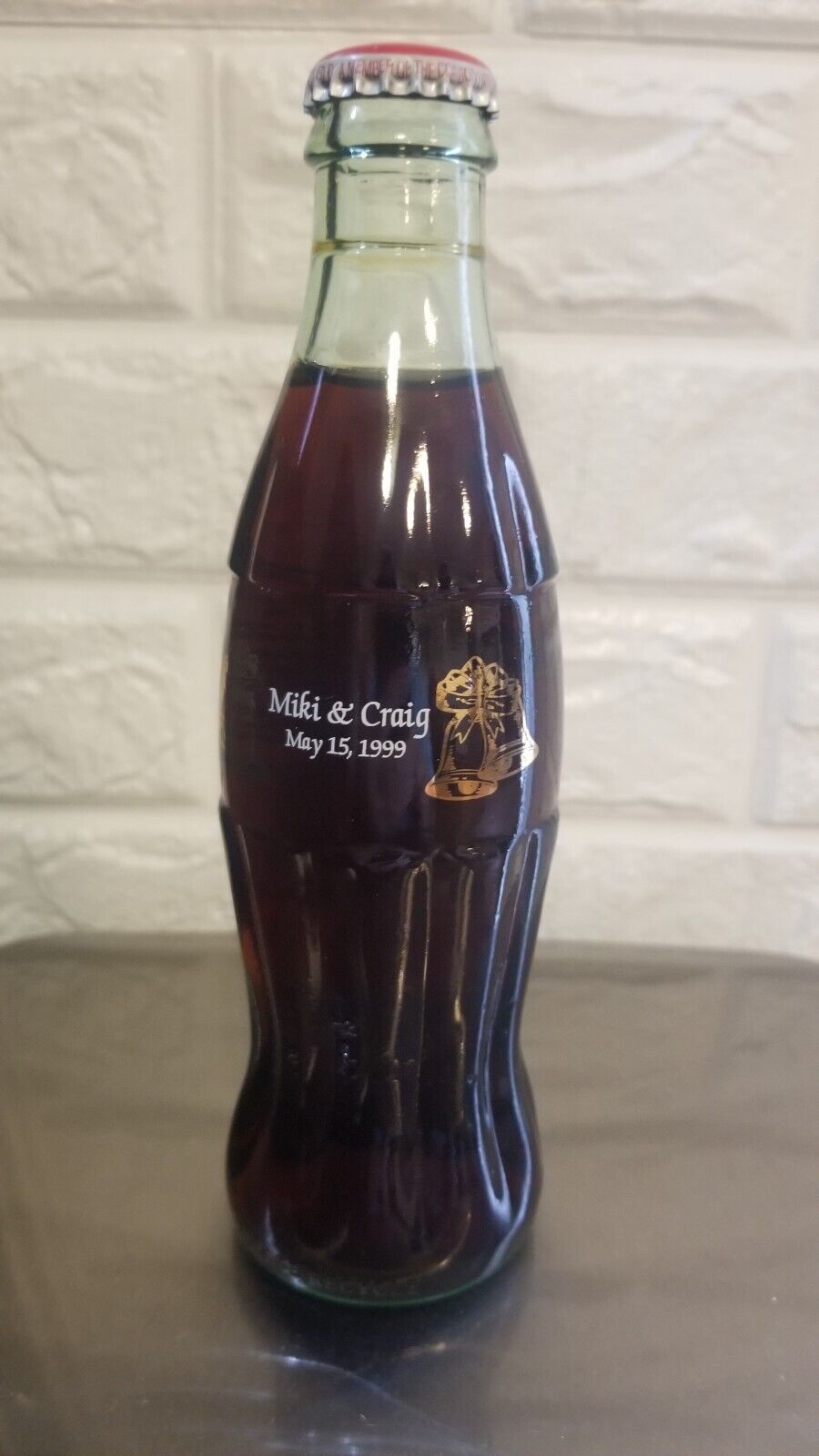 Rare  Miki & Craig  Vintage  Coke Bottle  1999  Wedding Bells  RARE  