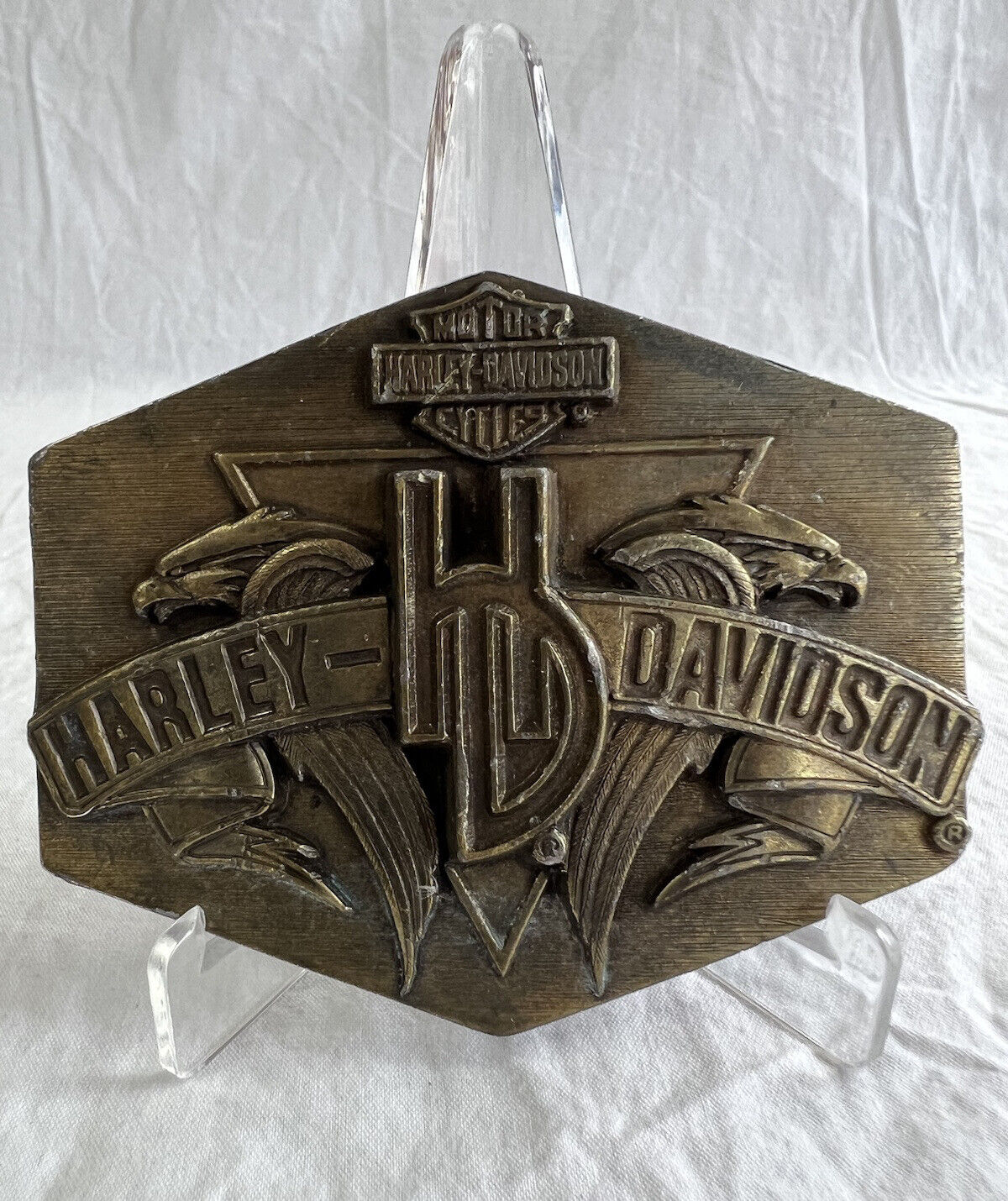 Harley-Davidson VTG ‘92 Rare Genuine Belt Buckle Brass HD EAGLE  -No Box
