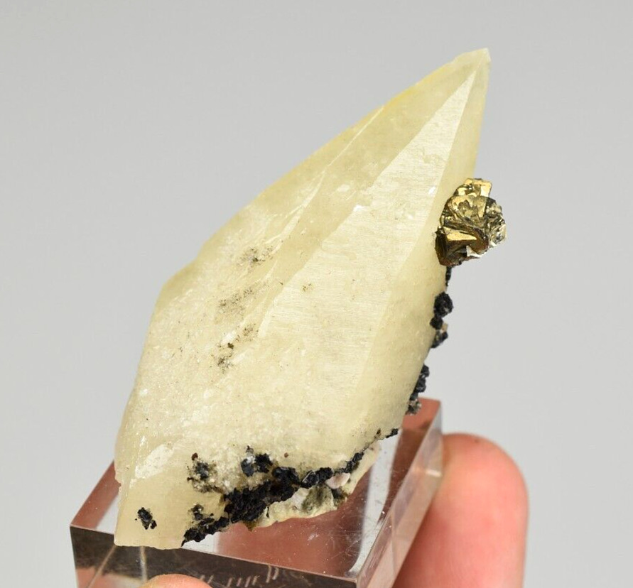 Calcite with Pyrite - Brushy Creek Mine, Reynolds Co., Missouri