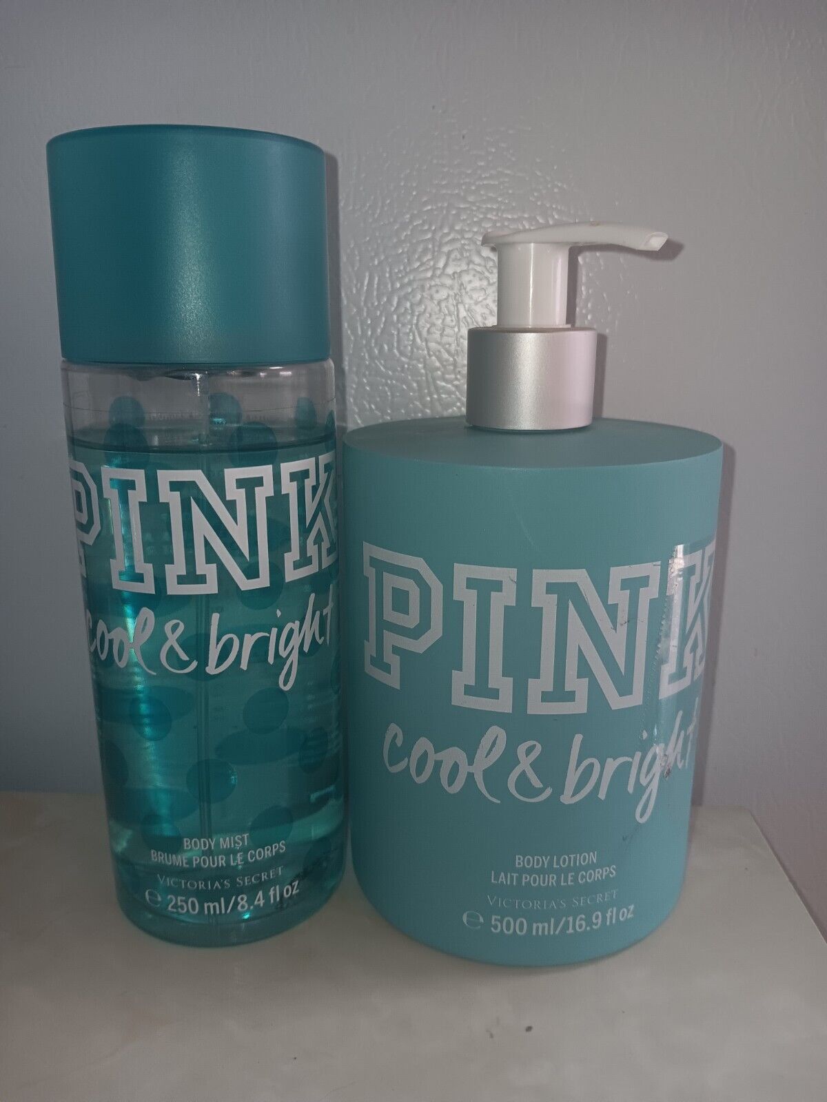 PINK Victoria's Secret Cool and Bright 8.4oz Mist and NEW 16.9oz Body Lotion