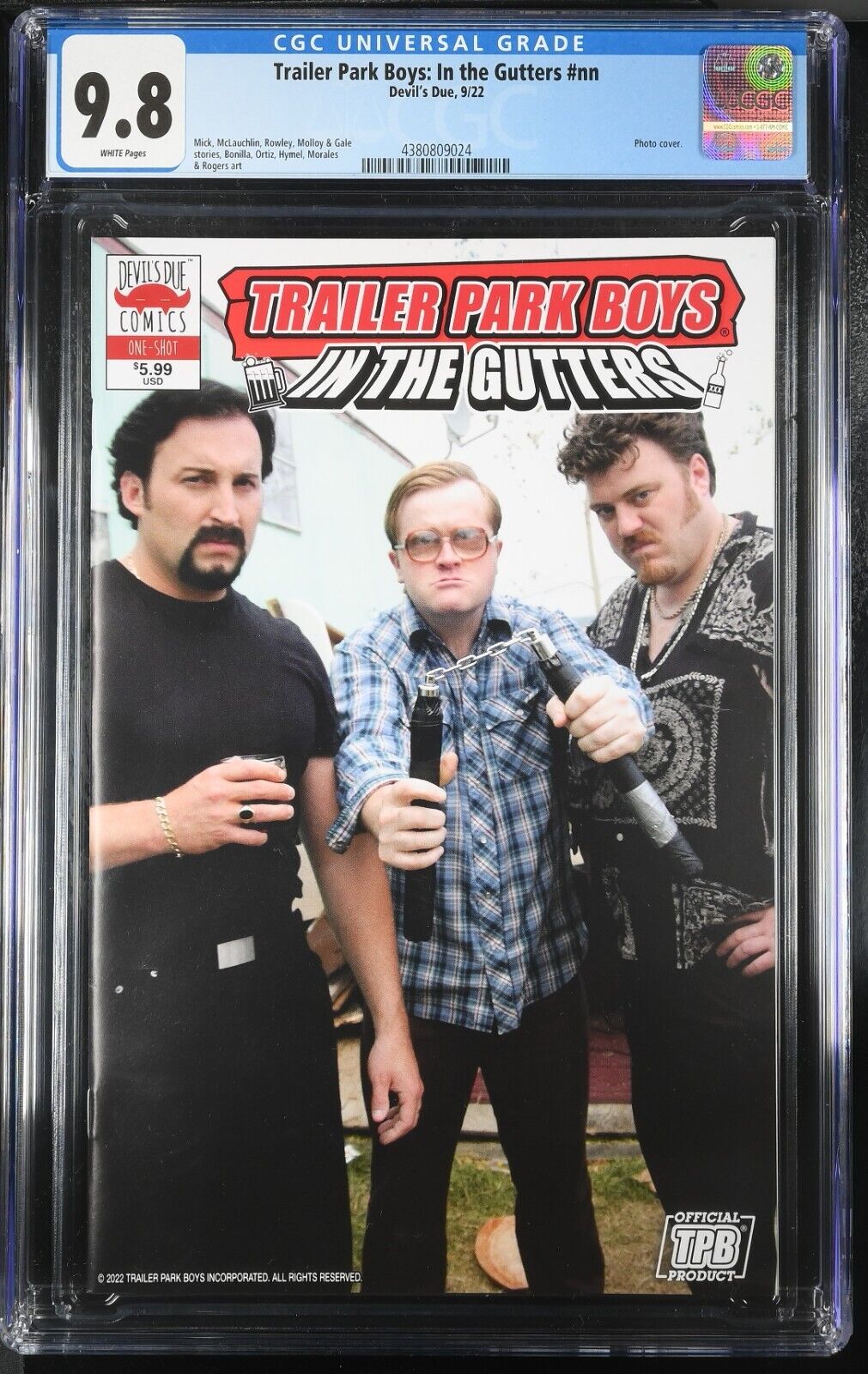 Trailer Park Boys in the Gutters #1 CGC 9.8 Photo Main Cover A 2022 Devil's Due