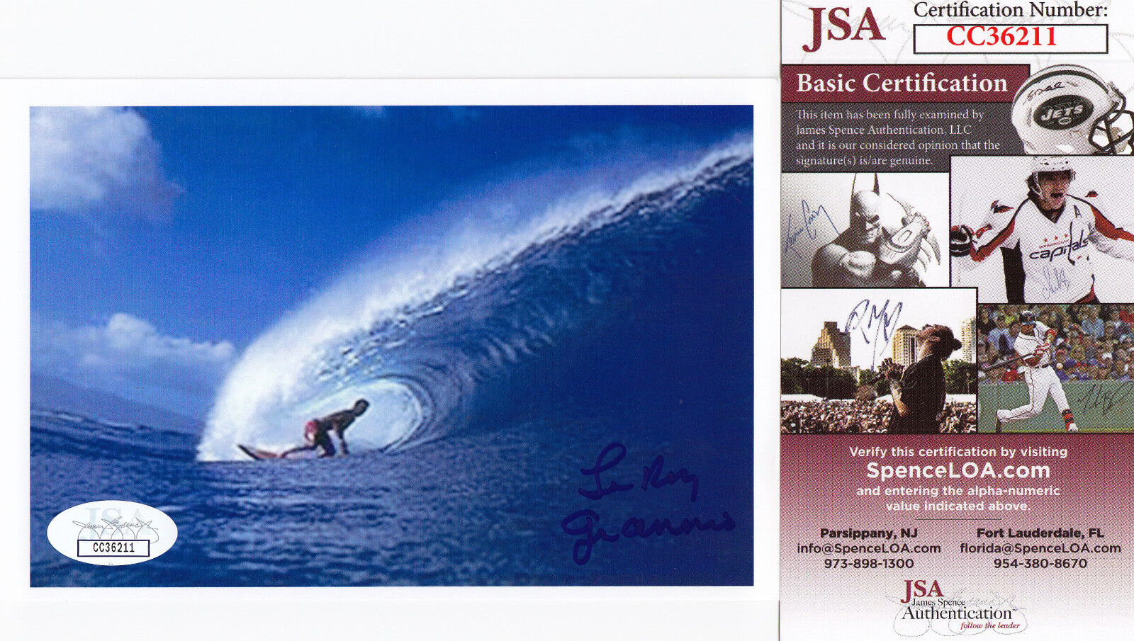 LeRoy Grannis Surf Legend RARE JSA COA SIGNED 4x6 PHOTO AUTOGRAPHED