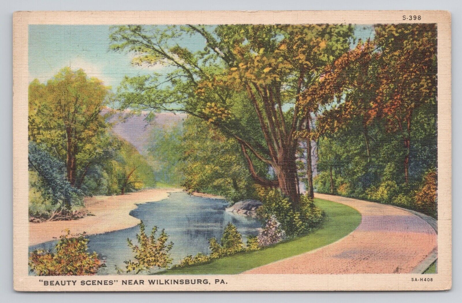Beauty Scenes Wilkinsburg Pa Linen Postcard No 5235