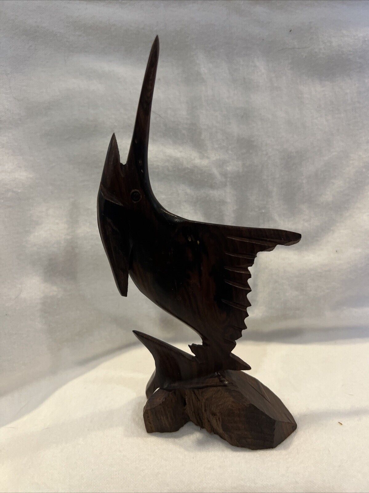 Ironwood Swordfish Hand Carved Wooden Marlin Sailfish 7” Fish Statue