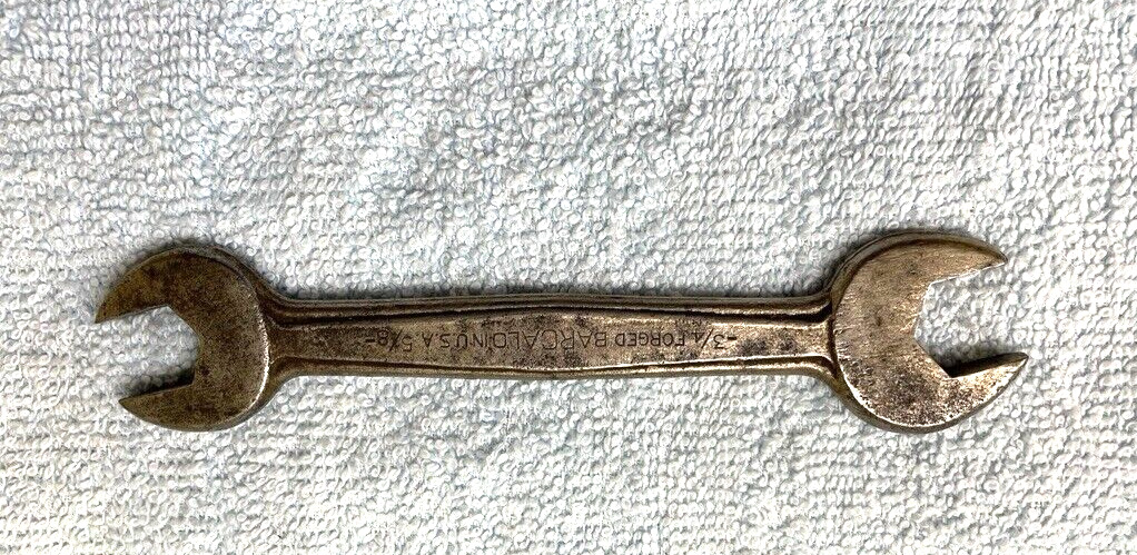 Barcalo wrench vintage open ended 3/4 and 5/8 made in USA forged great shape